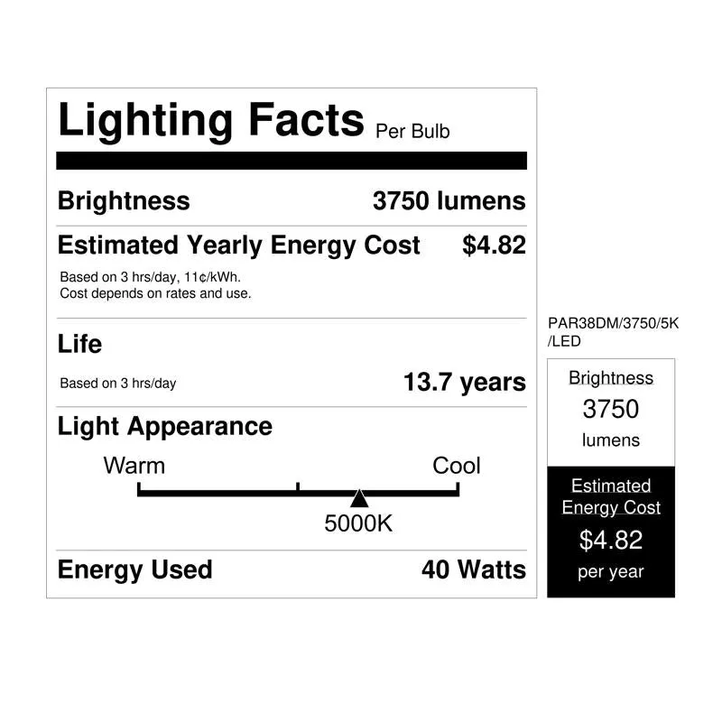 Feit LED PAR38 E26 (Medium) LED Bulb Daylight 250 Watt Equivalence 1 pk