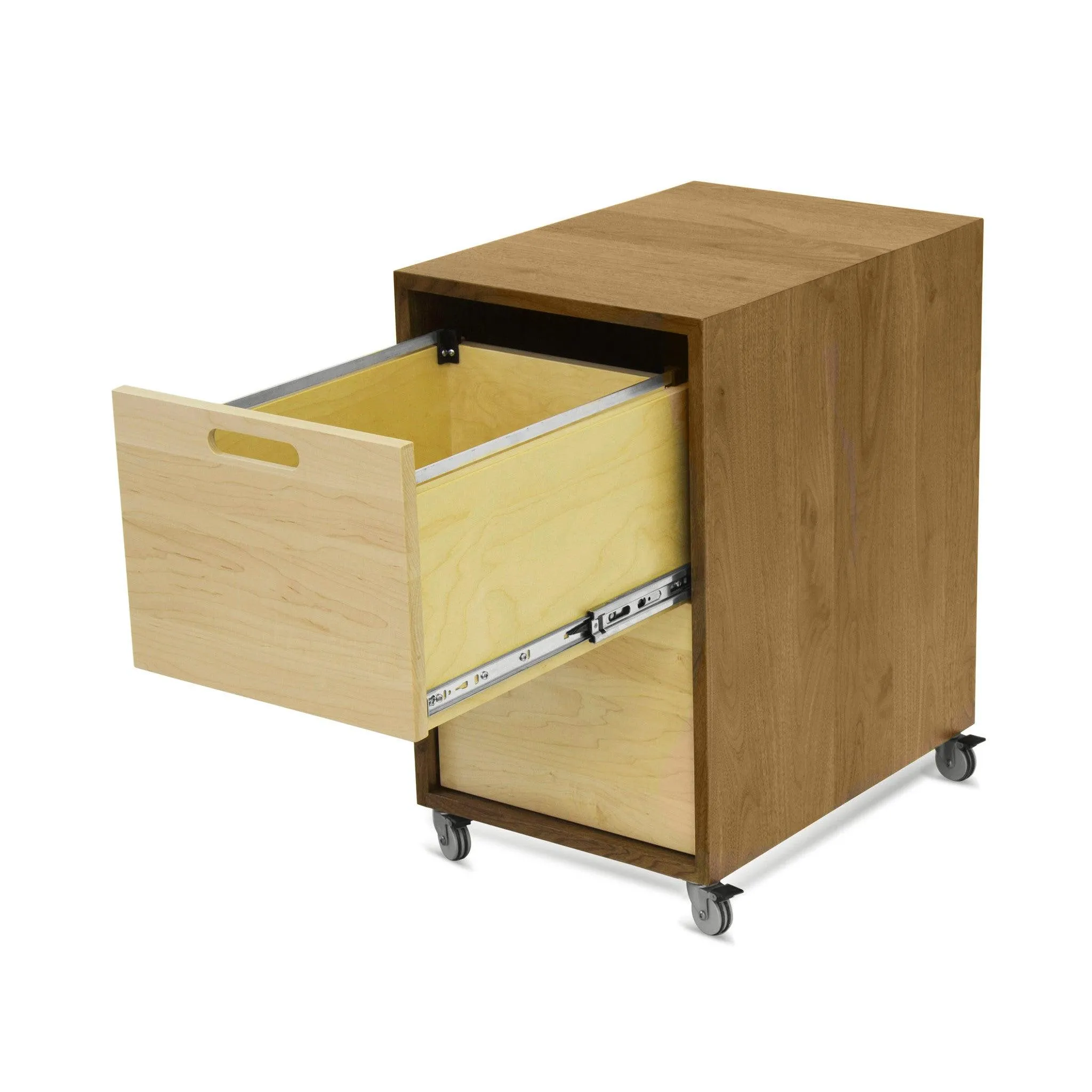 FILE // Modern Solid Wood File Cabinet Storage with Wheels for the Evolve Desk