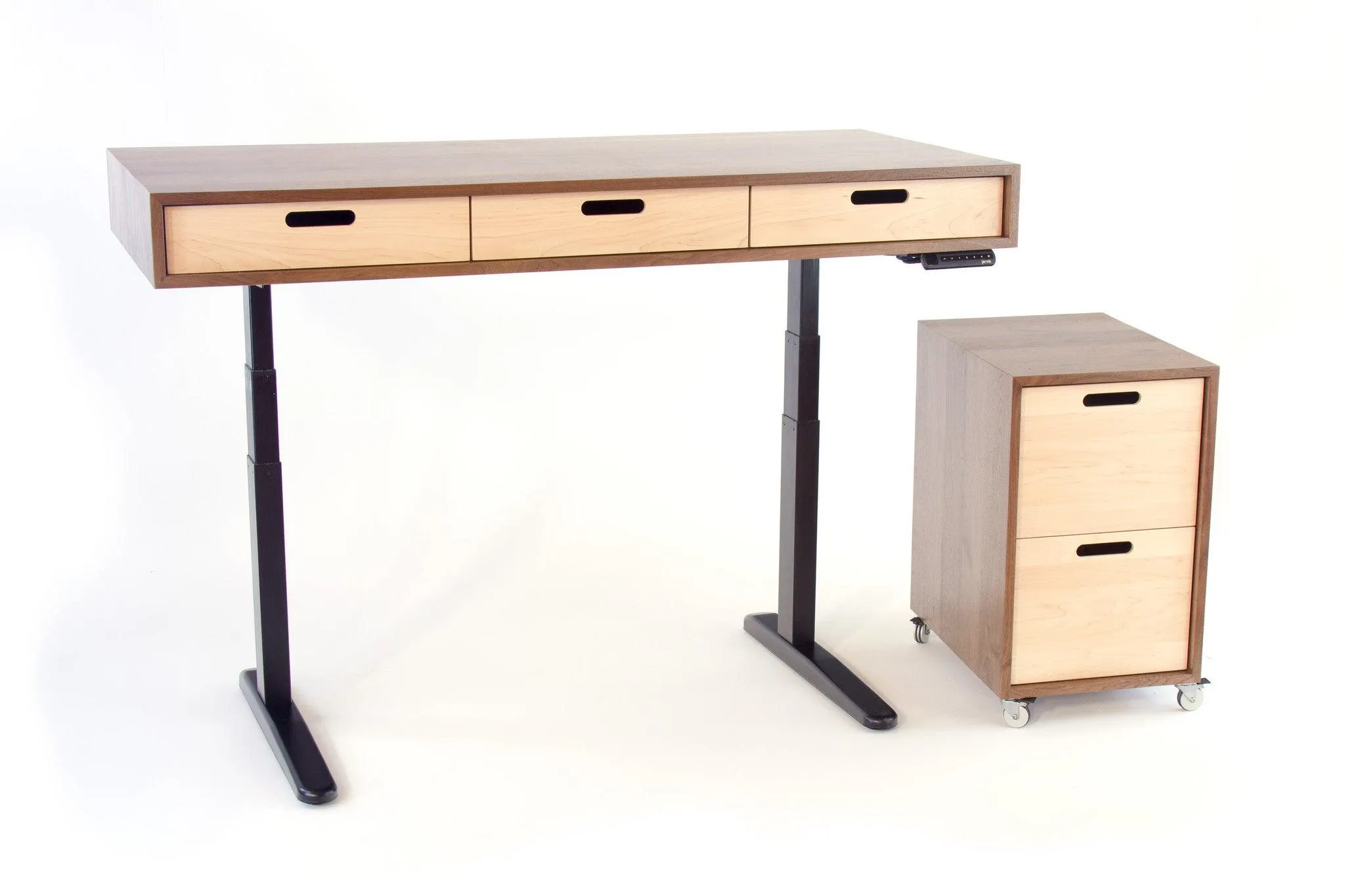 FILE // Modern Solid Wood File Cabinet Storage with Wheels for the Evolve Desk