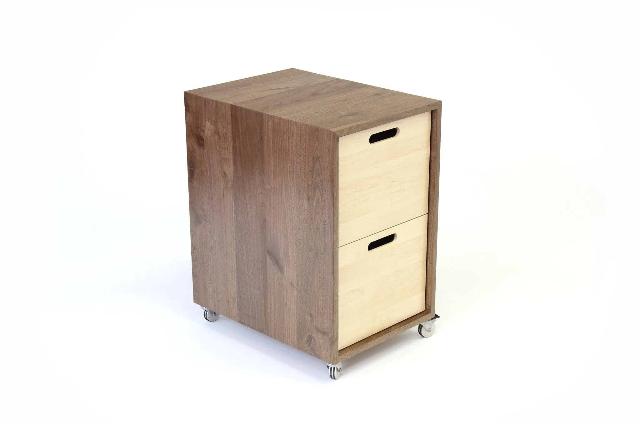 FILE // Modern Solid Wood File Cabinet Storage with Wheels for the Evolve Desk