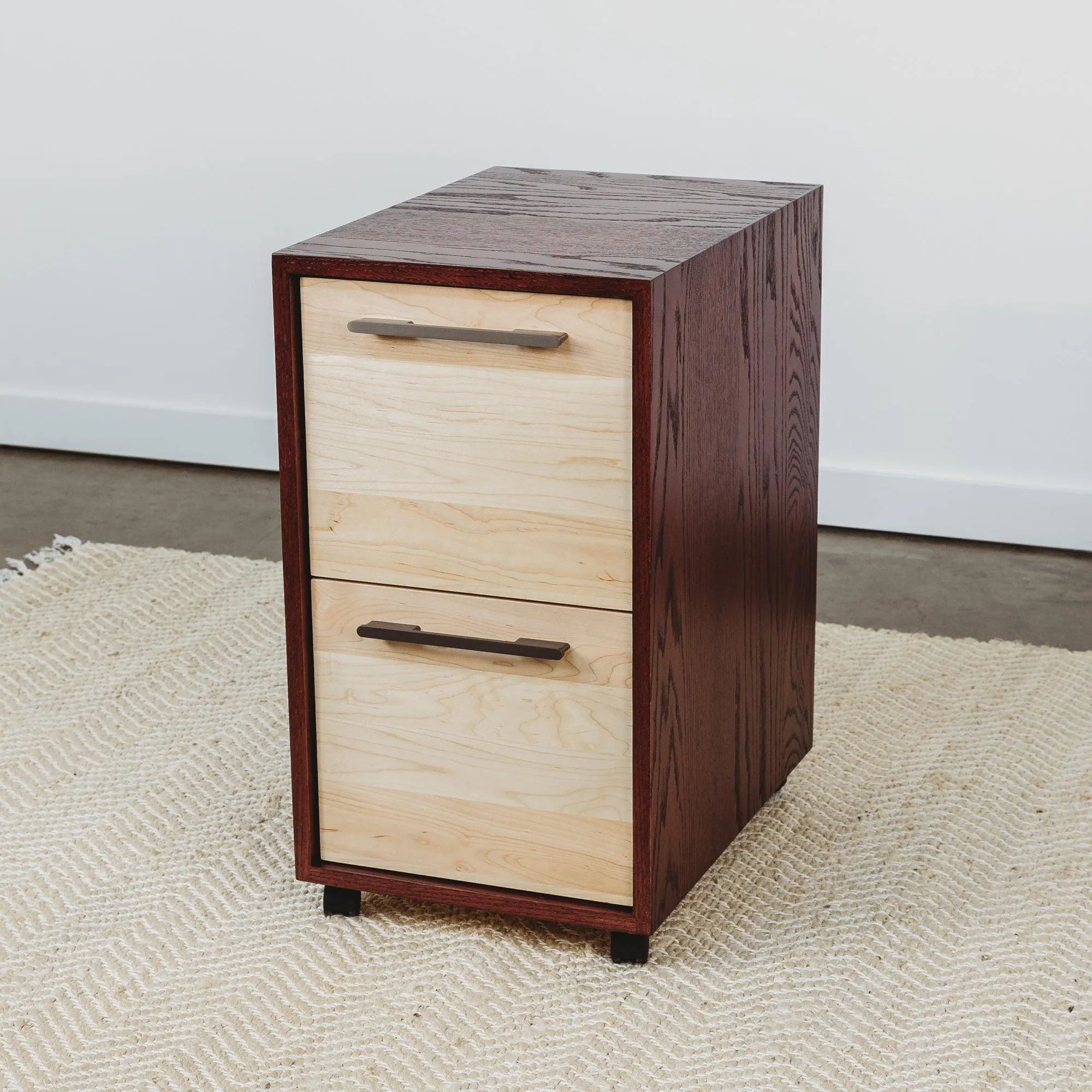 FILE // Modern Solid Wood File Cabinet Storage with Wheels for the Evolve Desk