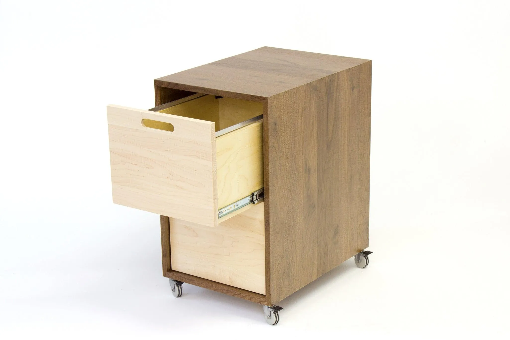 FILE // Modern Solid Wood File Cabinet Storage with Wheels for the Evolve Desk