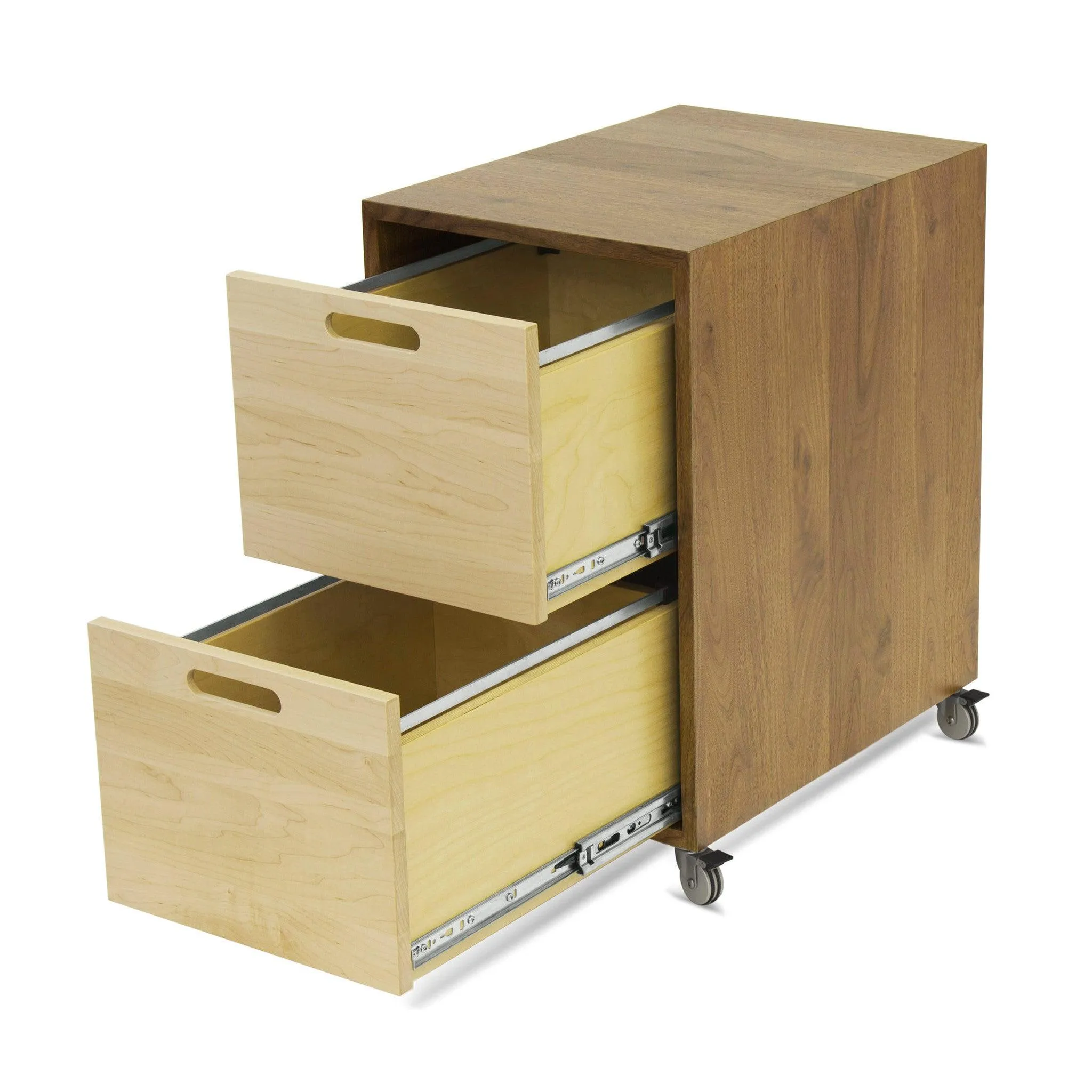 FILE // Modern Solid Wood File Cabinet Storage with Wheels for the Evolve Desk