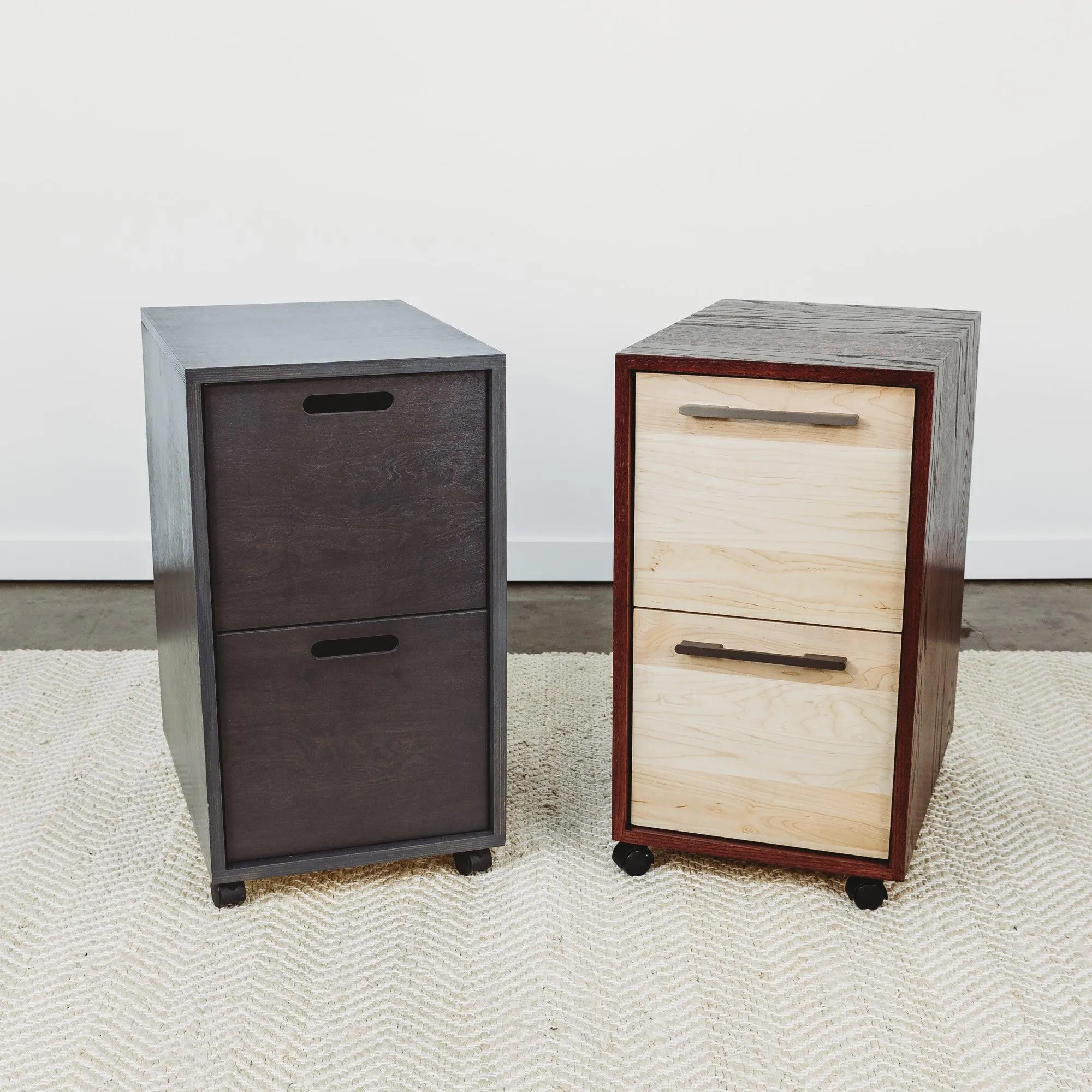 FILE // Modern Solid Wood File Cabinet Storage with Wheels for the Evolve Desk