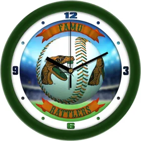 Florida A&M Wall Clock - Baseball Home Run