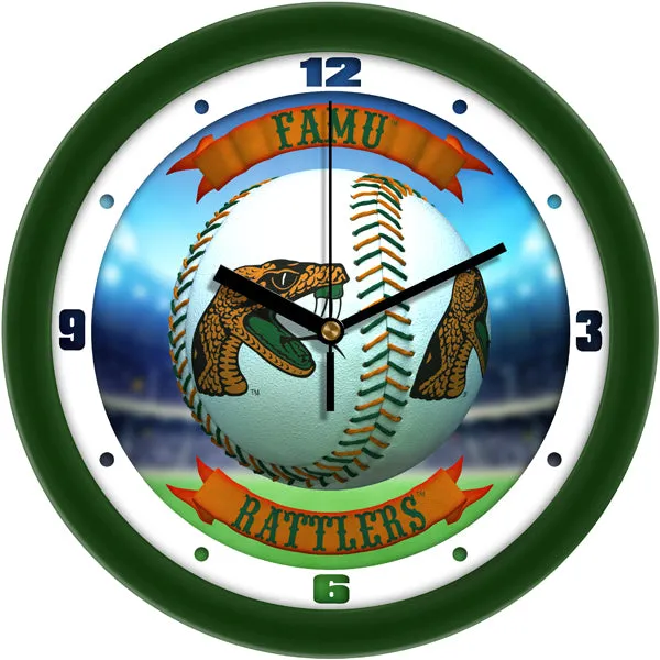 Florida A&M Wall Clock - Baseball Home Run