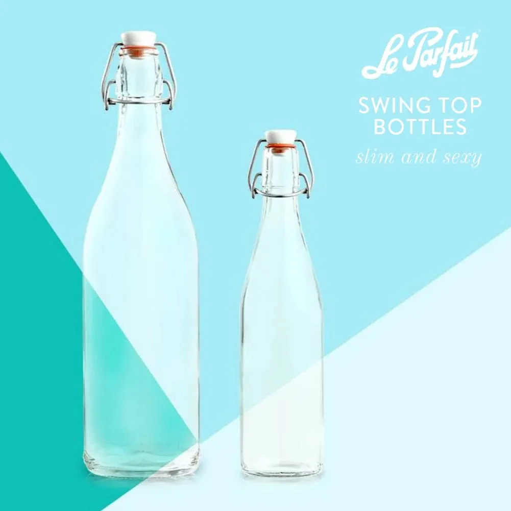 French Glass Swing Top Bottle w/ Airtight Hinged Stop