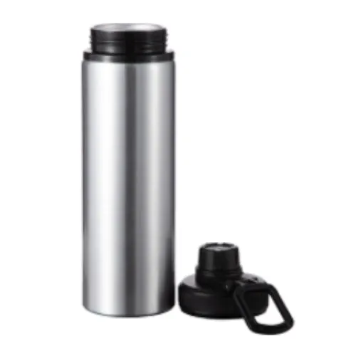 FULL CARTON - 50 x PROVENTURER Water Bottles - 850ml Flip Bottle - SILVER/BLACK