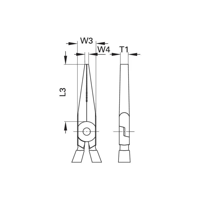 Gedore 1552090 VDE Flat nose pliers with VDE insulating sleeves