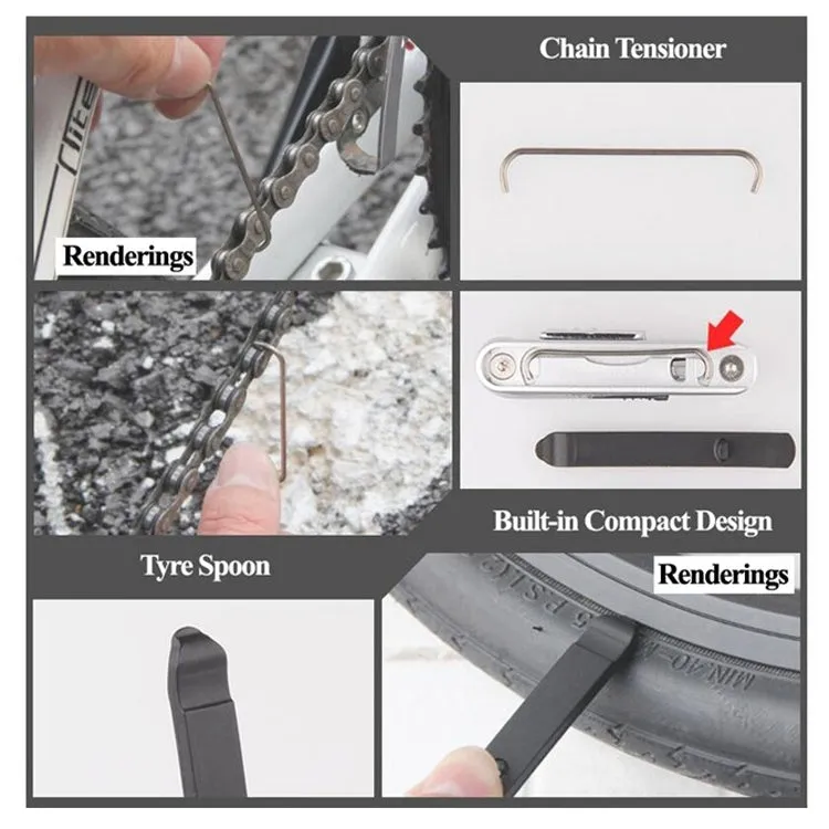 GIYO 13 In 1 Bicycle Repair Combination Tool Multifunctional Mountain Bike Bicycle Repair Tool