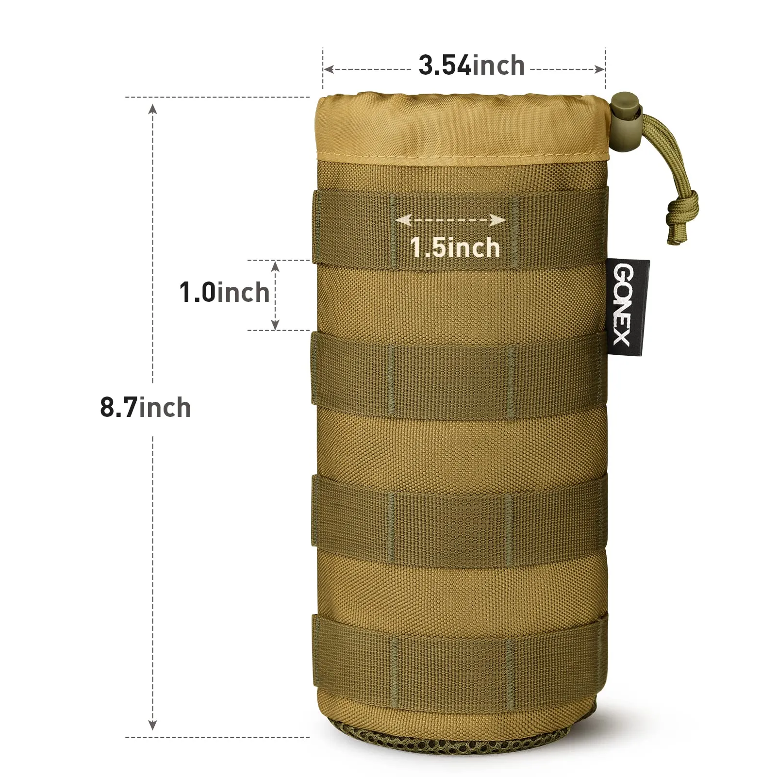 Gonex Drawstring Military MOLLE Water Bottle Pouch