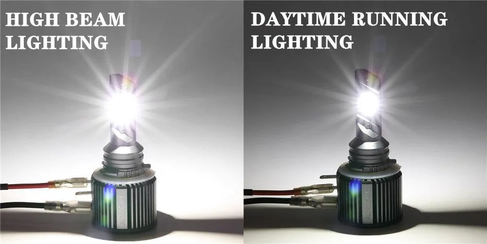 H15 LED Headlight Bulbs 70W 14000LM High Beam Daytime Running 6500K Cool White | 2 Bulbs