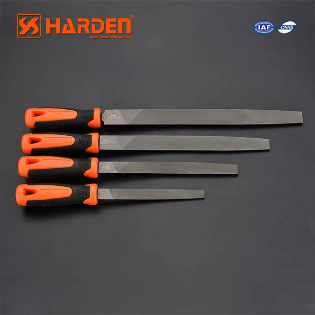 Harden Half round smooth file with soft handle 10"