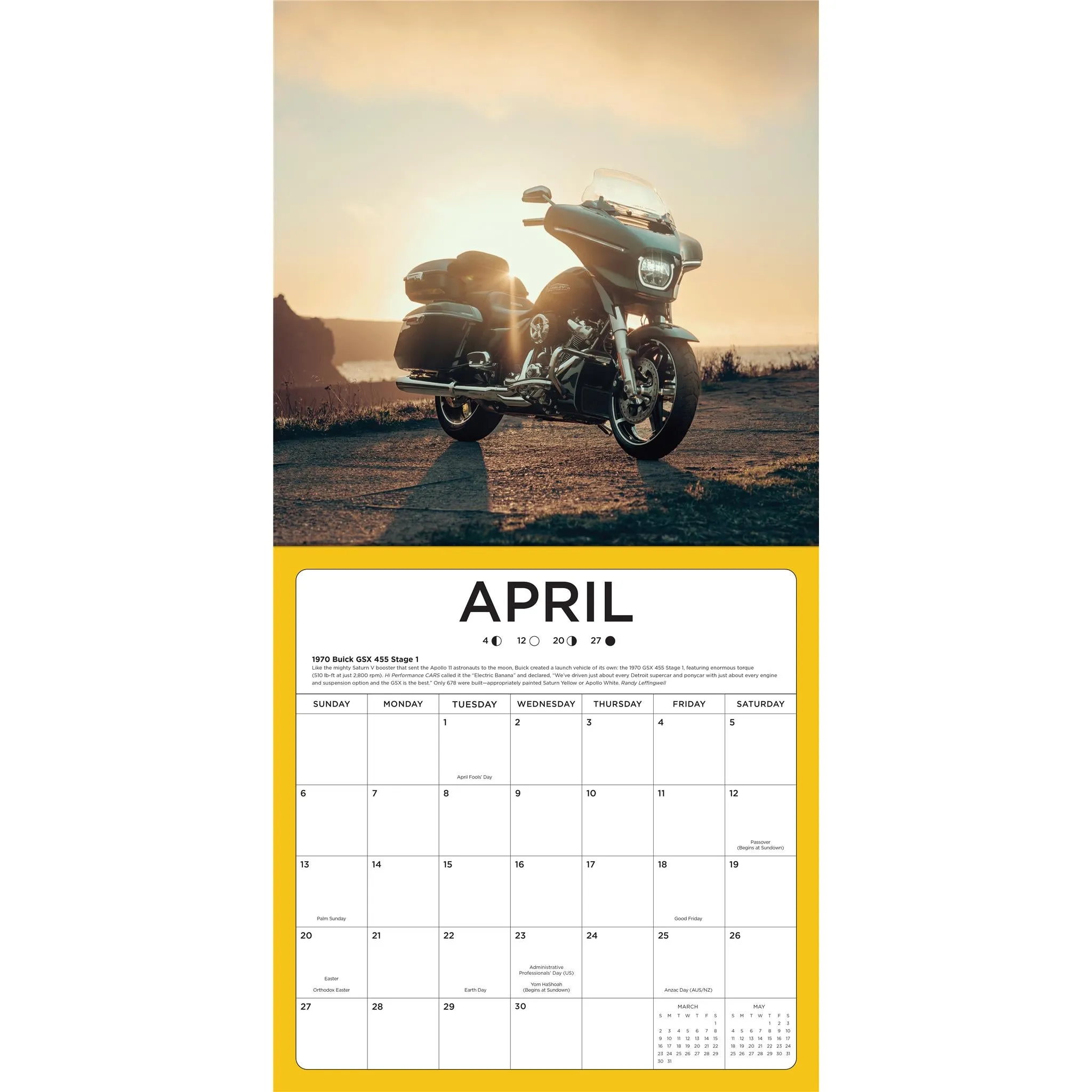 Harley Davidson Wall 2025 Calendar