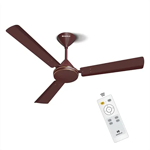 Havells 1200 mm Efficiencia Prime High Speed, BLDC Motor, Energy Efficient with Remote Control Ceiling Fan (Brown)