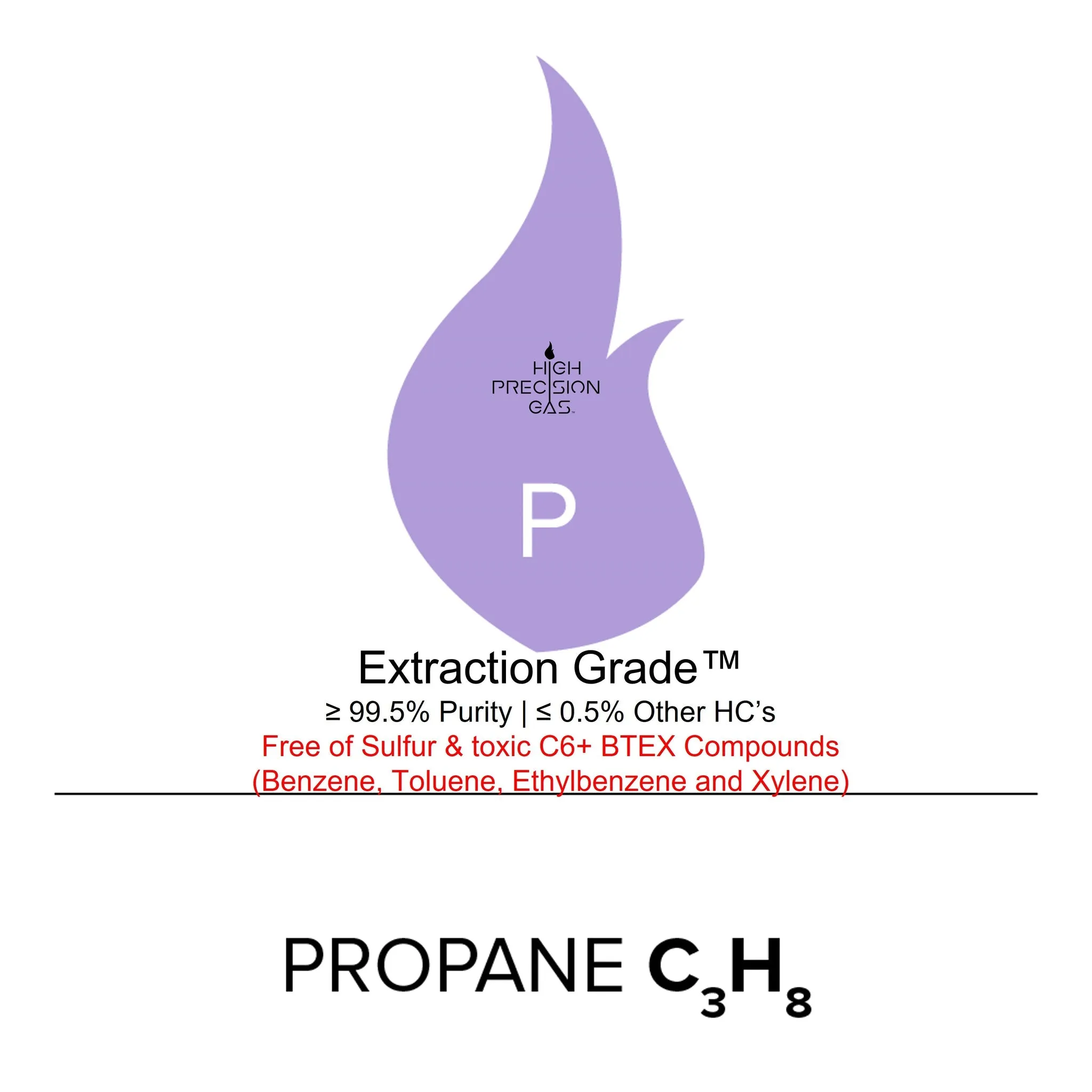 High Precision Gas High Purity Refined Propane - C3H8 IN STORE PICK UP ONLY