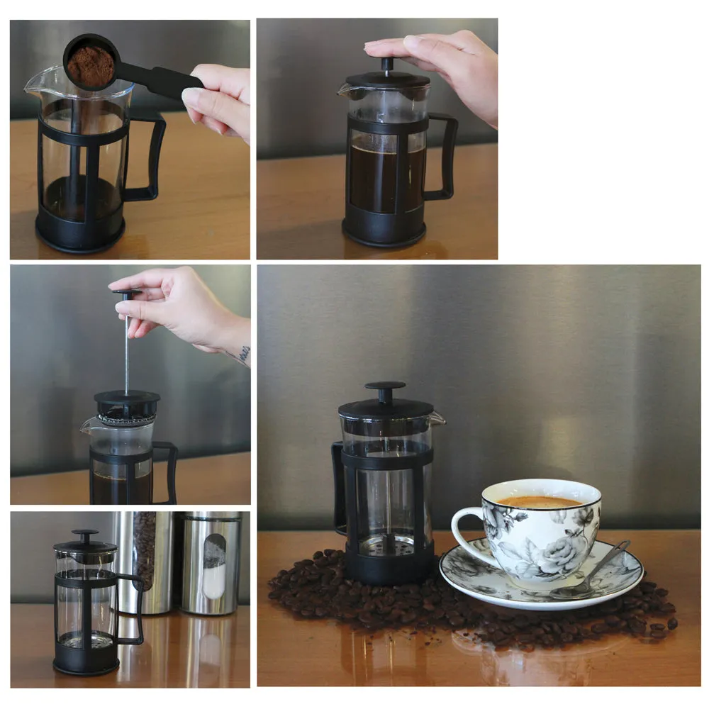 Home Expression 800ml Glass Coffee Plunger (Black)