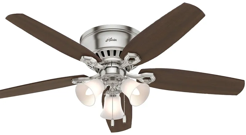 Hunter 53328 Ceiling Fan, 5-Blade, Brazilian Cherry/Harvest Mahogany Blade, 52 in Sweep, 3-Speed, With Lights: Yes :EA: QUANTITY: 1