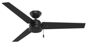 Hunter Cassius Series 59264 Ceiling Fan, 3-Blade, Gray Walnut/Matte Black Blade, 52 in Sweep, Plastic Blade, 3-Speed :EA: QUANTITY: 1