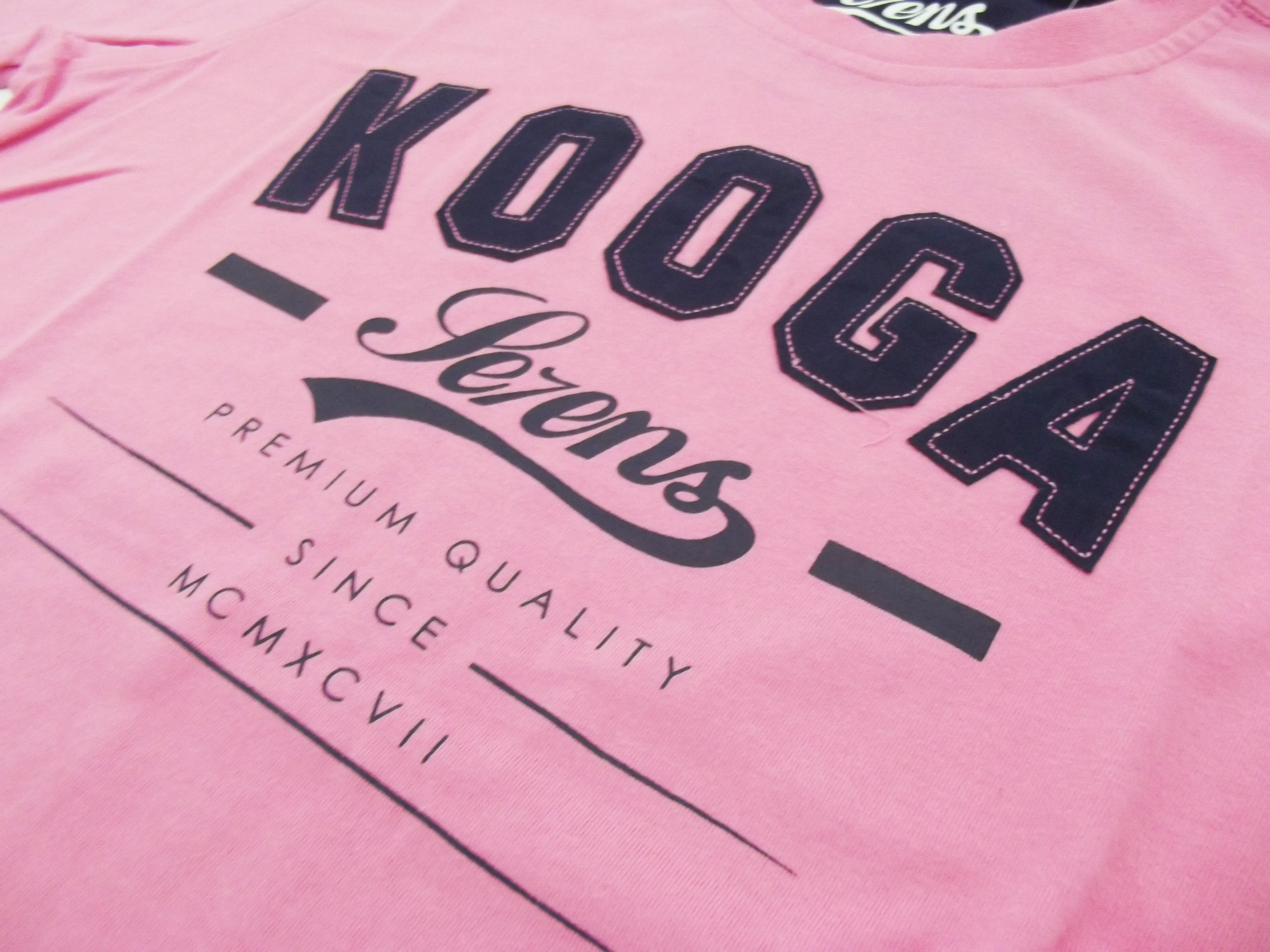 Kooga Se7ens Adults SS14 Pink/Black T-Shirt