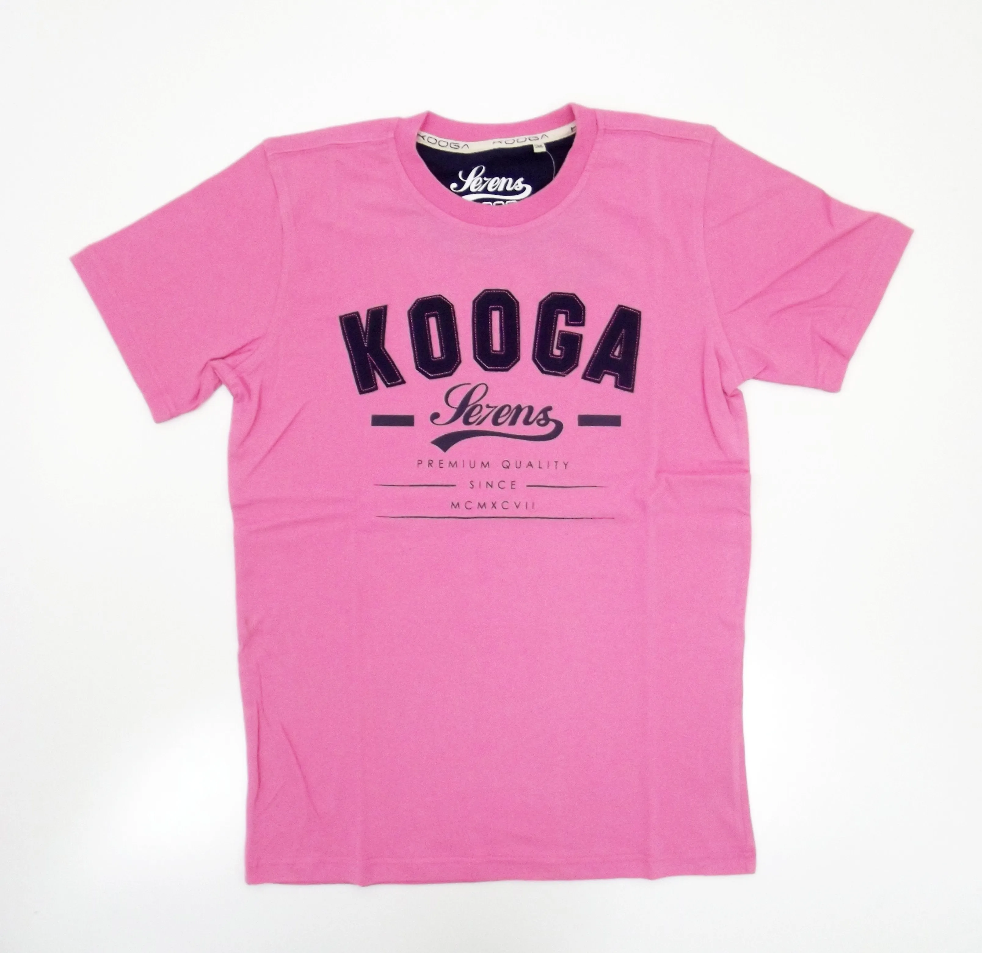 Kooga Se7ens Adults SS14 Pink/Black T-Shirt