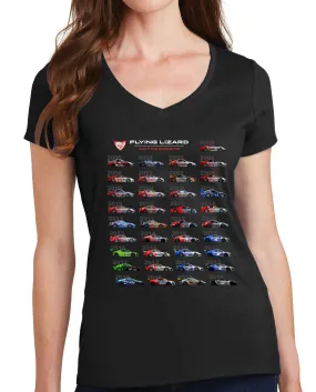 Ladies Lizard Anniversary V-Neck Tee