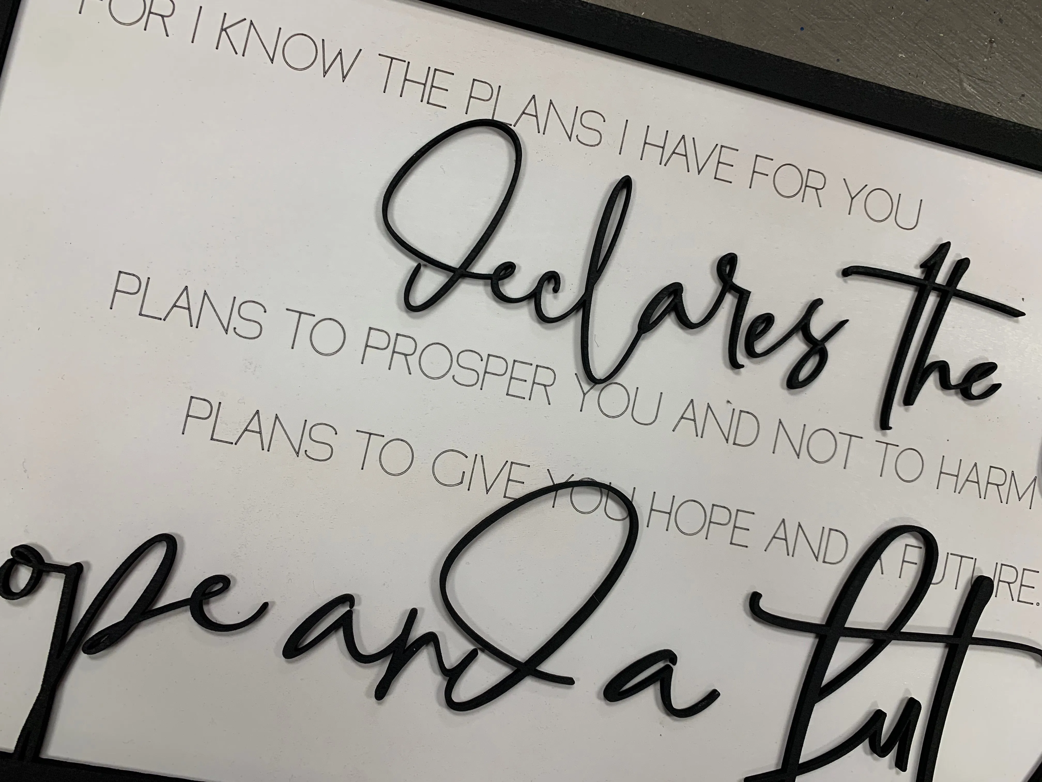 Layered Quote: Plans I Have for You Hope Future Jeremiah  SVG FILE GLOWFORGE LASER READY