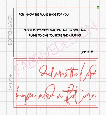 Layered Quote: Plans I Have for You Hope Future Jeremiah  SVG FILE GLOWFORGE LASER READY