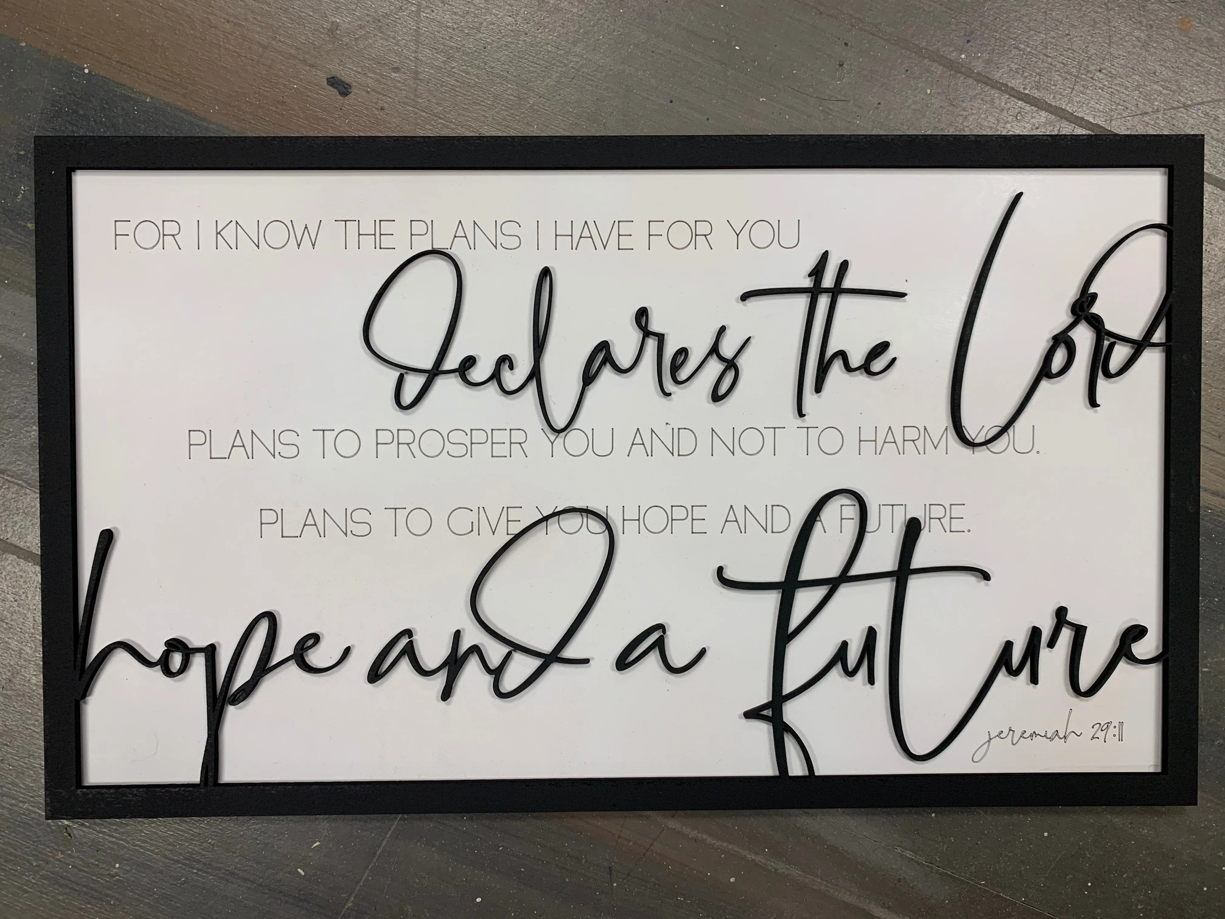 Layered Quote: Plans I Have for You Hope Future Jeremiah  SVG FILE GLOWFORGE LASER READY