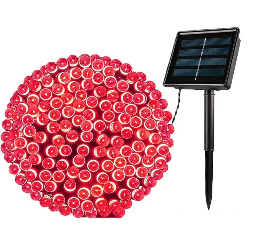 LED Solar String 200LED RED #4168