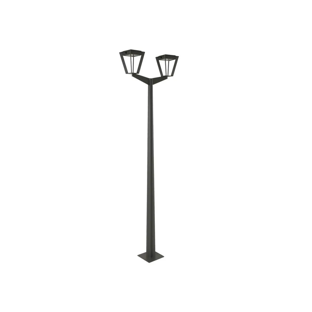 Les Jardins Metro Solar Powered Duo Street Light 86"