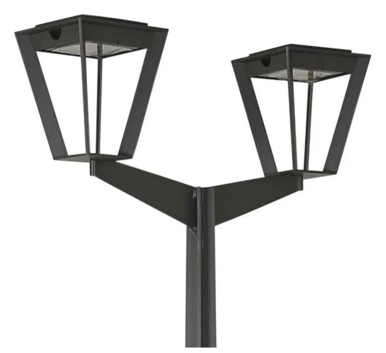 Les Jardins Metro Solar Powered Duo Street Light 86"