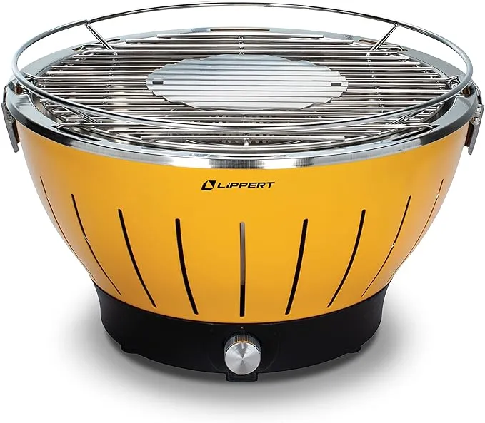 Lippert Odyssey Lightweight Portable Charcoal Grill, Amber