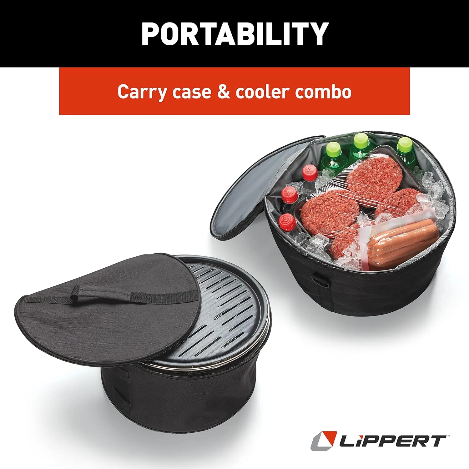 Lippert Odyssey Lightweight Portable Charcoal Grill, Amber