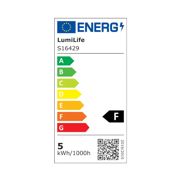 LUMiLiFe 5W E27 Standard GLS LED Bulb - Dimmable -  470lm - 2700K