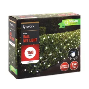 Lytworx 1.5m White Solar LED Ball Net Light - 62552