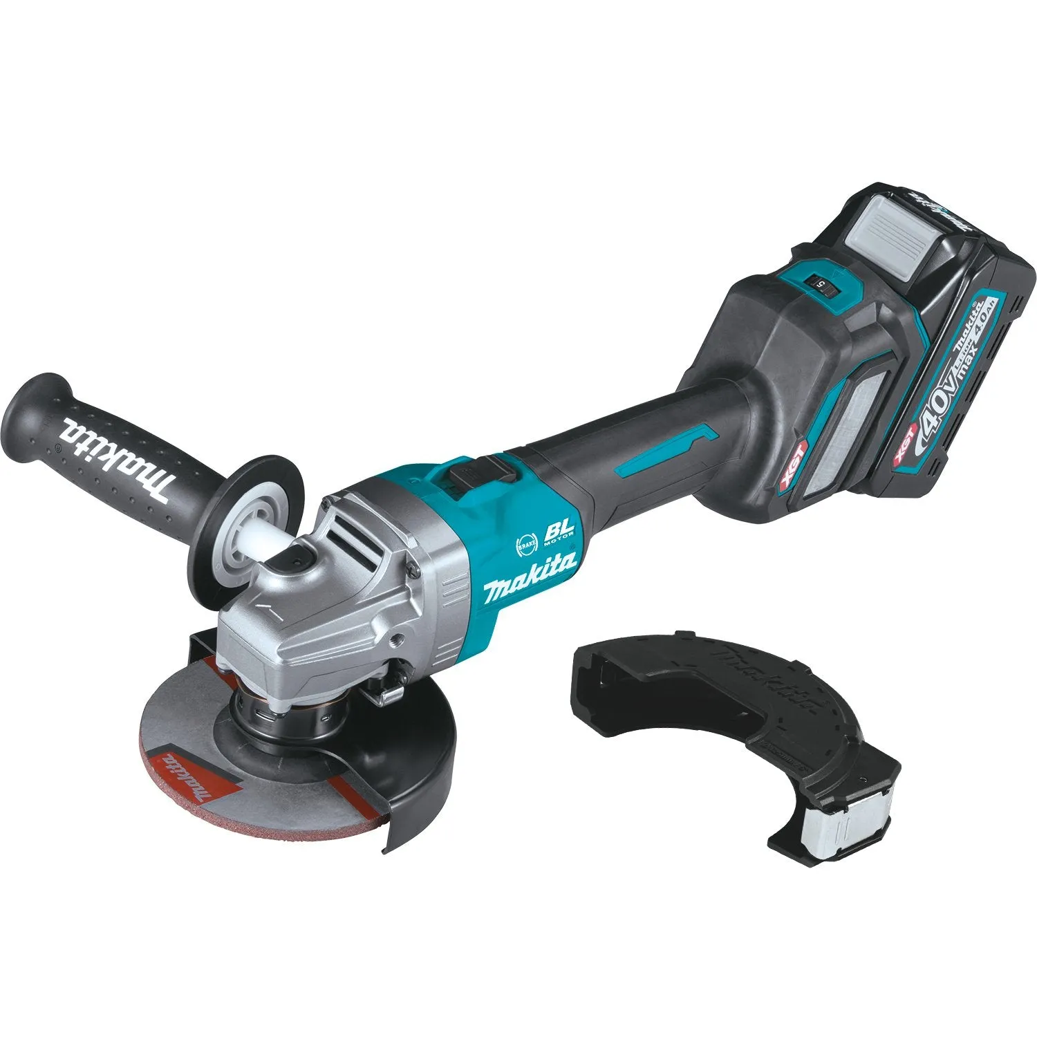 Makita (GAG04M1) 40V max XGT® Brushless 4‑1/2” / 5" Angle Grinder Kit, w/Electric Brake, AWS® Capable (4.0Ah)