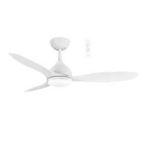 Martec Elite DC 1220mm Ceiling Fan with LED Light Matt White