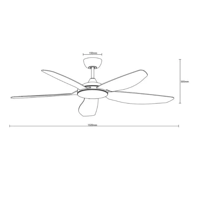 Martec Esprit DC 1320mm Ceiling Fan Matt White