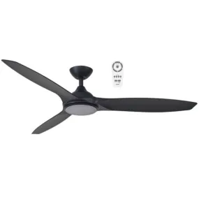 Martec Newport 56" DC Ceiling Fan with Light - Matt Black