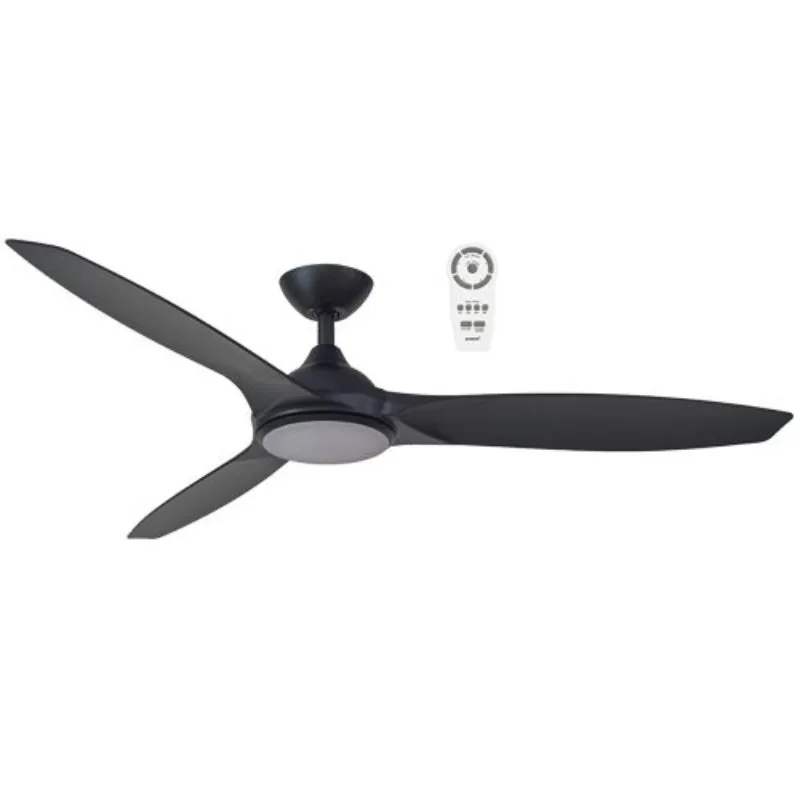 Martec Newport 56" DC Ceiling Fan with Light - Matt Black