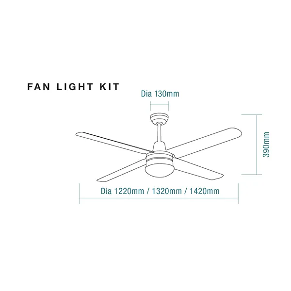 Martec Precision 56in 132cm Ceiling Fan 316 Stainless Steel