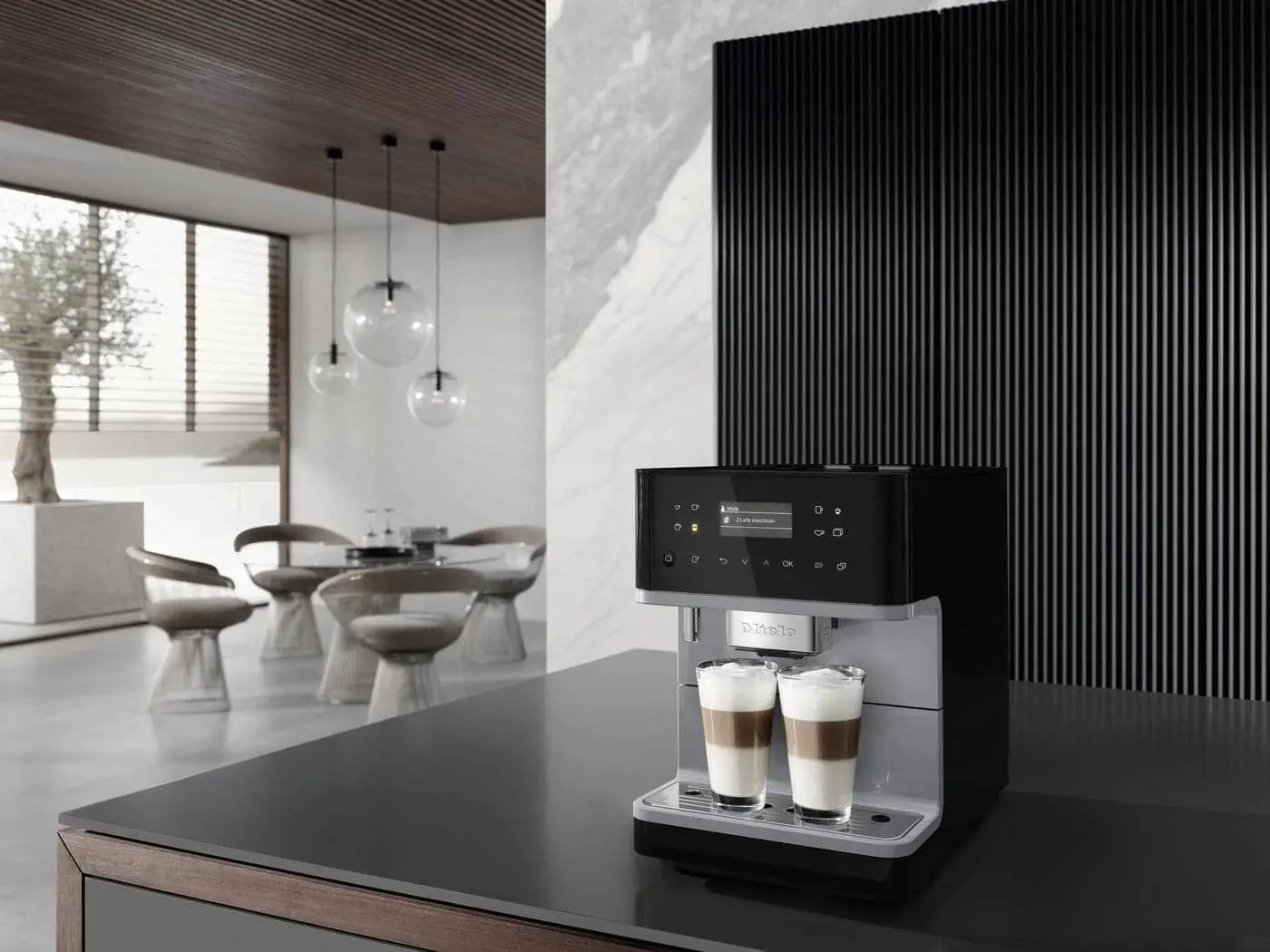 Miele CM6160 Milk Perfection Countertop Espresso Machine - Obsidian Black