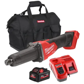 Milwaukee M18FDGRB-0 18V Brushless Braking Die Grinder with 1 x 5.5Ah Battery Charger & Bag