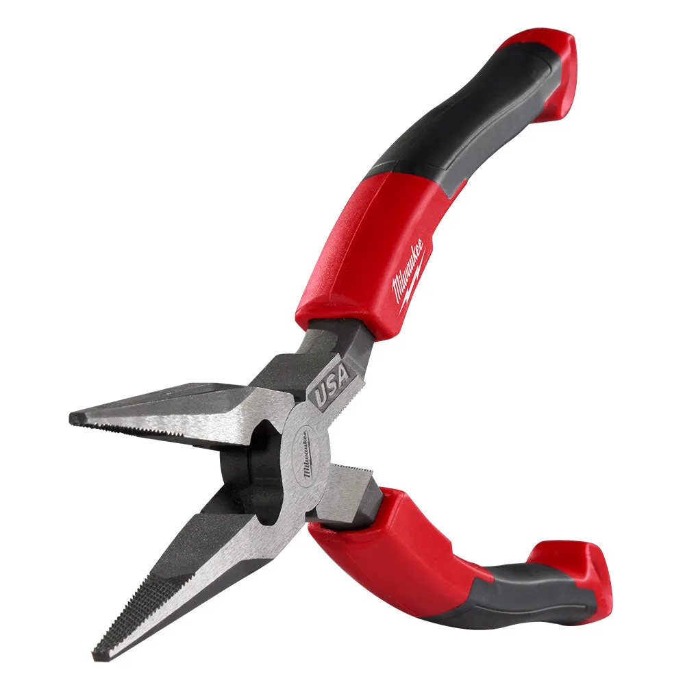 Milwaukee MT555 8" Long Nose Comfort Grip Pliers (USA)