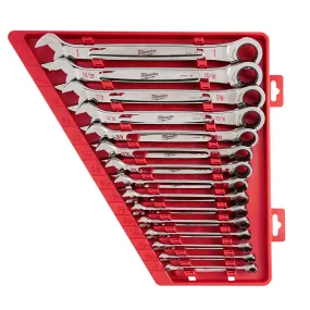 Milwaukee SAE Ratcheting Combination Wrench Set 15Pc