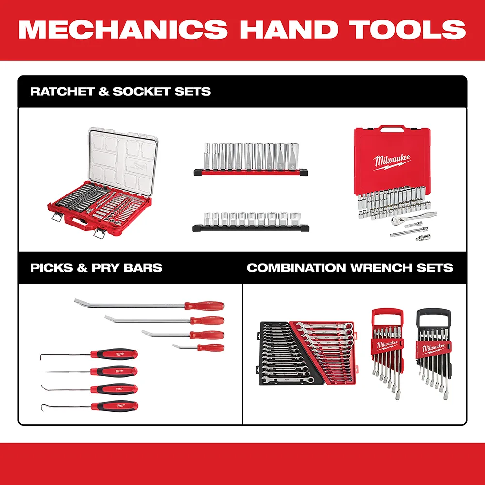 Milwaukee SAE Ratcheting Combination Wrench Set 15Pc