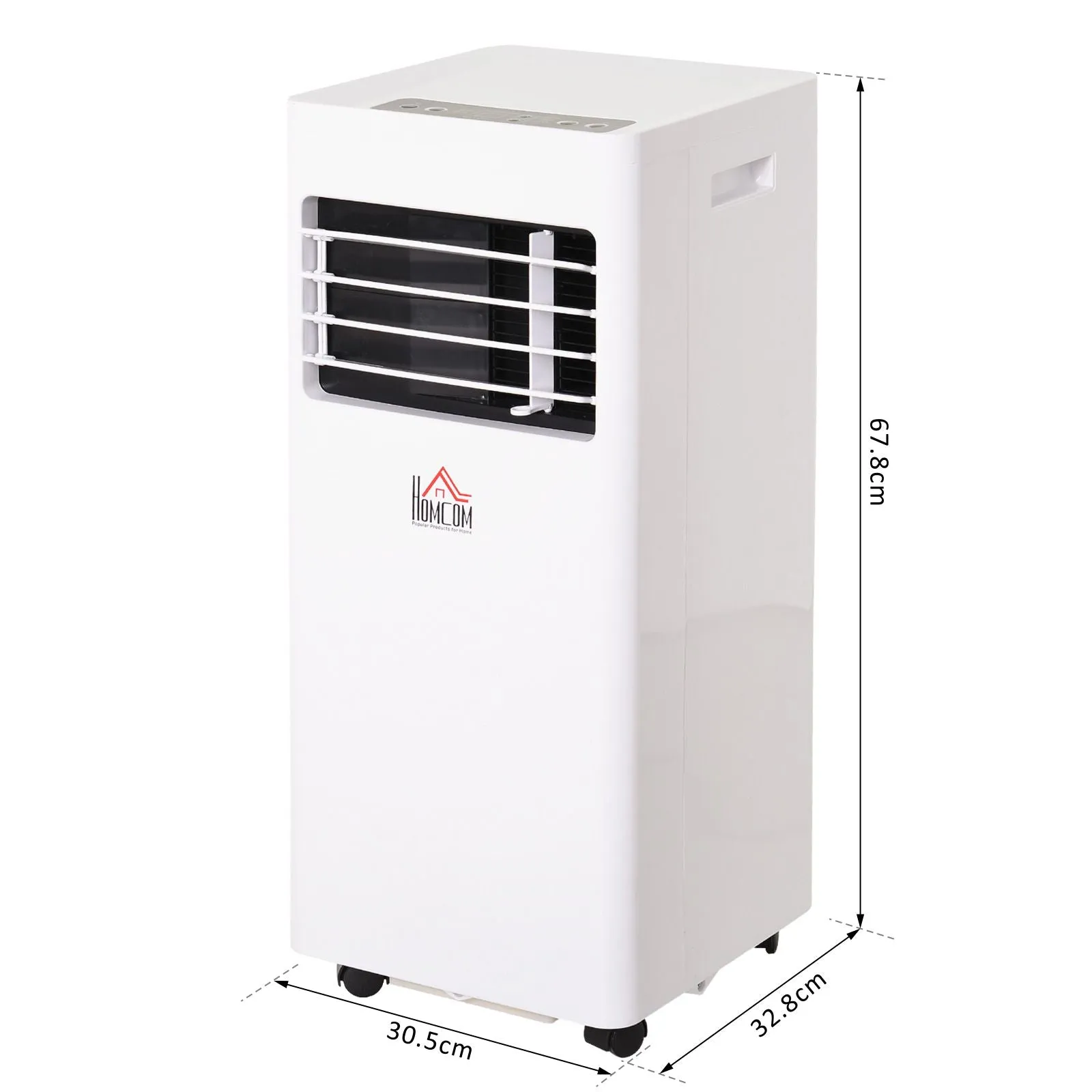 Mobile Air Conditioner White W/ Remote Control Cooling Dehumidifying Ventilating - 765W