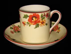 Mocha Cup And Saucer English Bone China Espresso Yellow 1950s