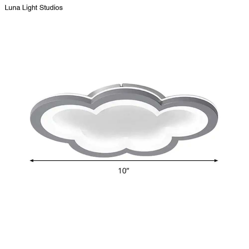 Modern Acrylic LED Flush Mount Cloud Ceiling Light for Play Room